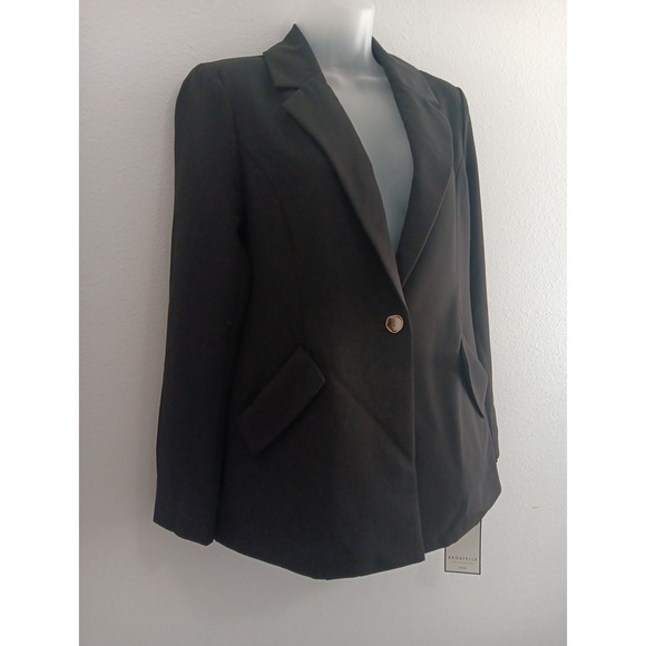 Bagatelle Collection Blazer Womens SMALL Black NEW Career Boardroom Chic Artsy - Picture 2 of 15